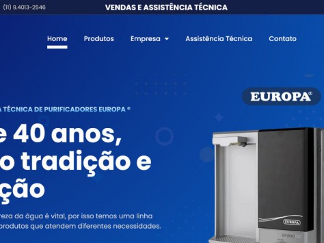 Site para Revenda de Filtros Europa